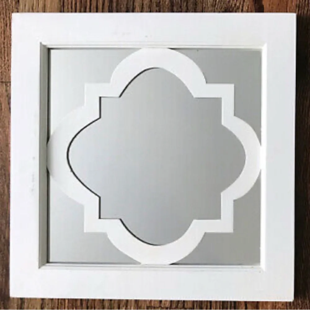 Moroccan style 13.5” square accent mirror